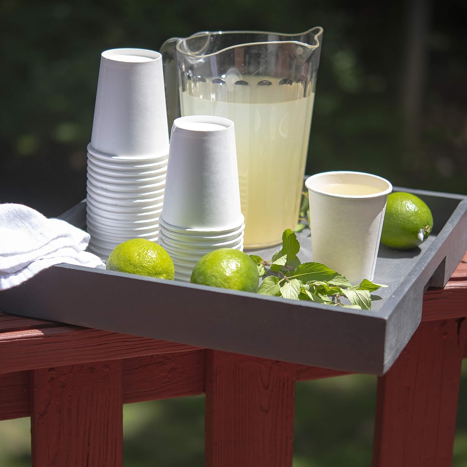 NYHI 300 Pack 6 oz White Paper Disposable Coffee Cups Hot Cold Beverage Drinking Cup for Water Juice Espresso Tea Ideal for Water Coolers Party