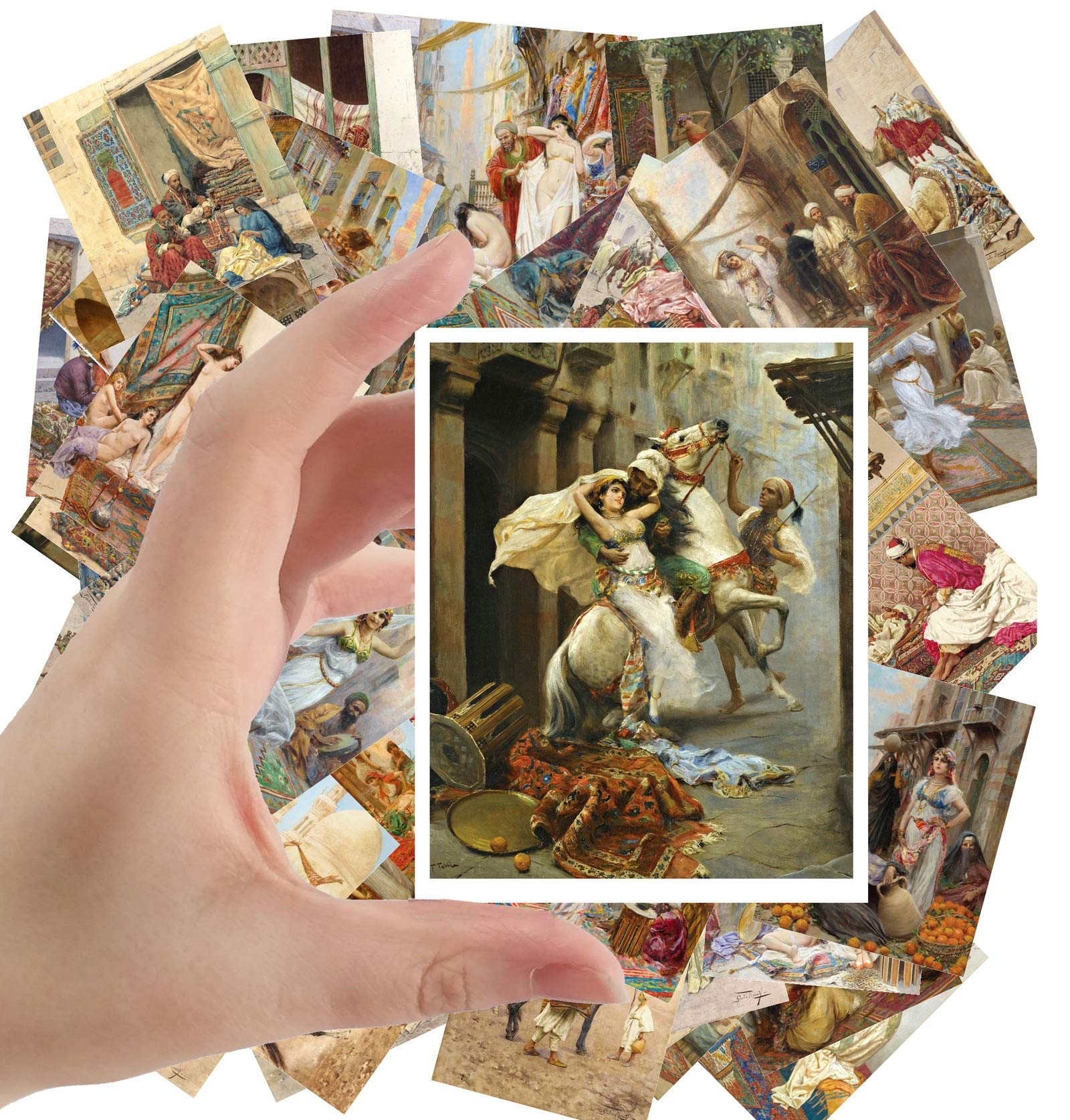 Autocollants Fabio Fabbi Odalisque : lot de 24 grands stickers d'art pour vos carnets créatifs