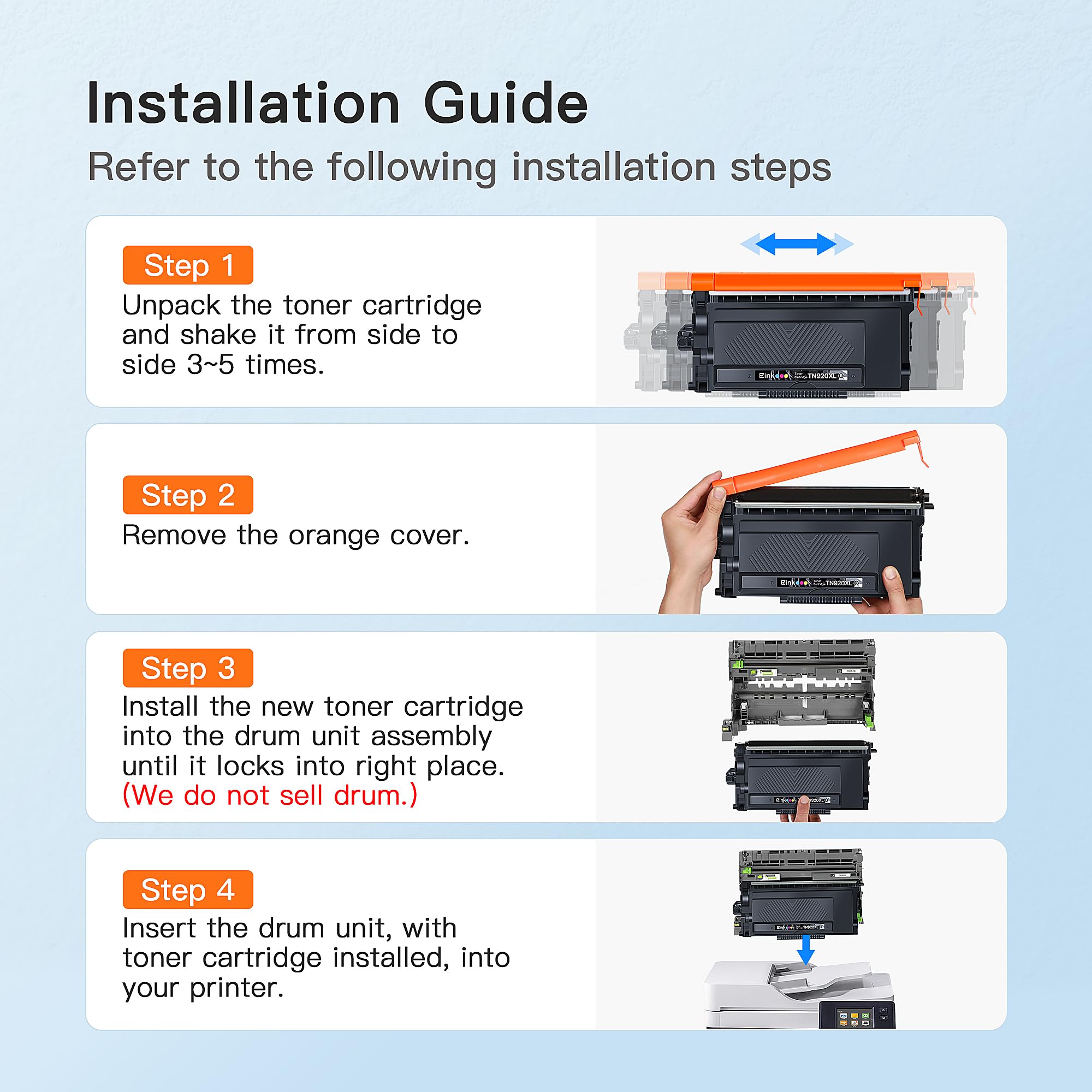 Ninja V Cartuchos De Toner Para Brother MFC-L5700dw MFC-L5800dw MFC-L5850dw TN3448 TN3480 MFC-L5900dw MFC-L6700dw MFC-L6750dw MFC-L6800dw Tomtom 6200