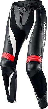 REBELHORN Rebel Lady Leder Motorradhose f r Frauen Knie und H ftprotektoren Kevlar Verst rkungen Bel ftung Elastische Paneele