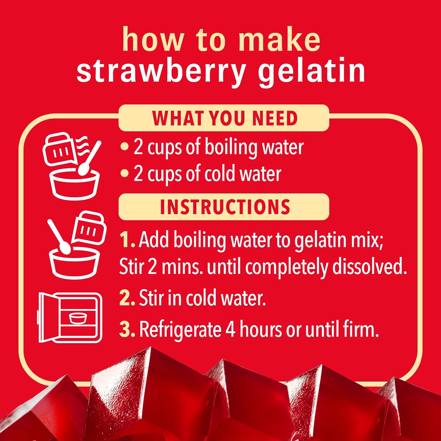Jello Strawberry Gelatin 6oz Box