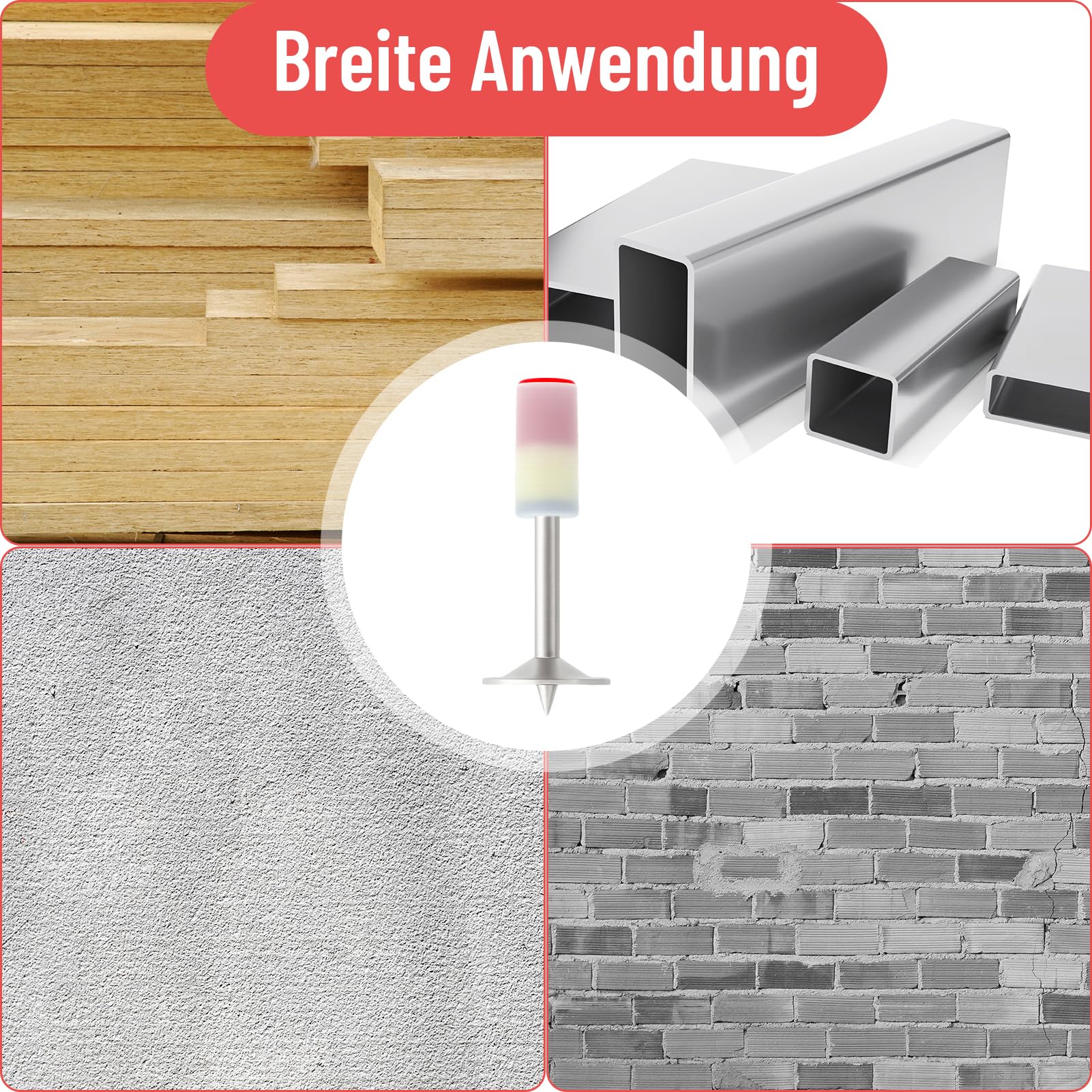 210 Stück Weiß Round Nägel，Nagelpistole，Manuelle Stahlnägel Round Nails für Druckluft Nietpistole Zubehör, Wall Decken Kabelkanäle Befestigung Installieren Reparatur