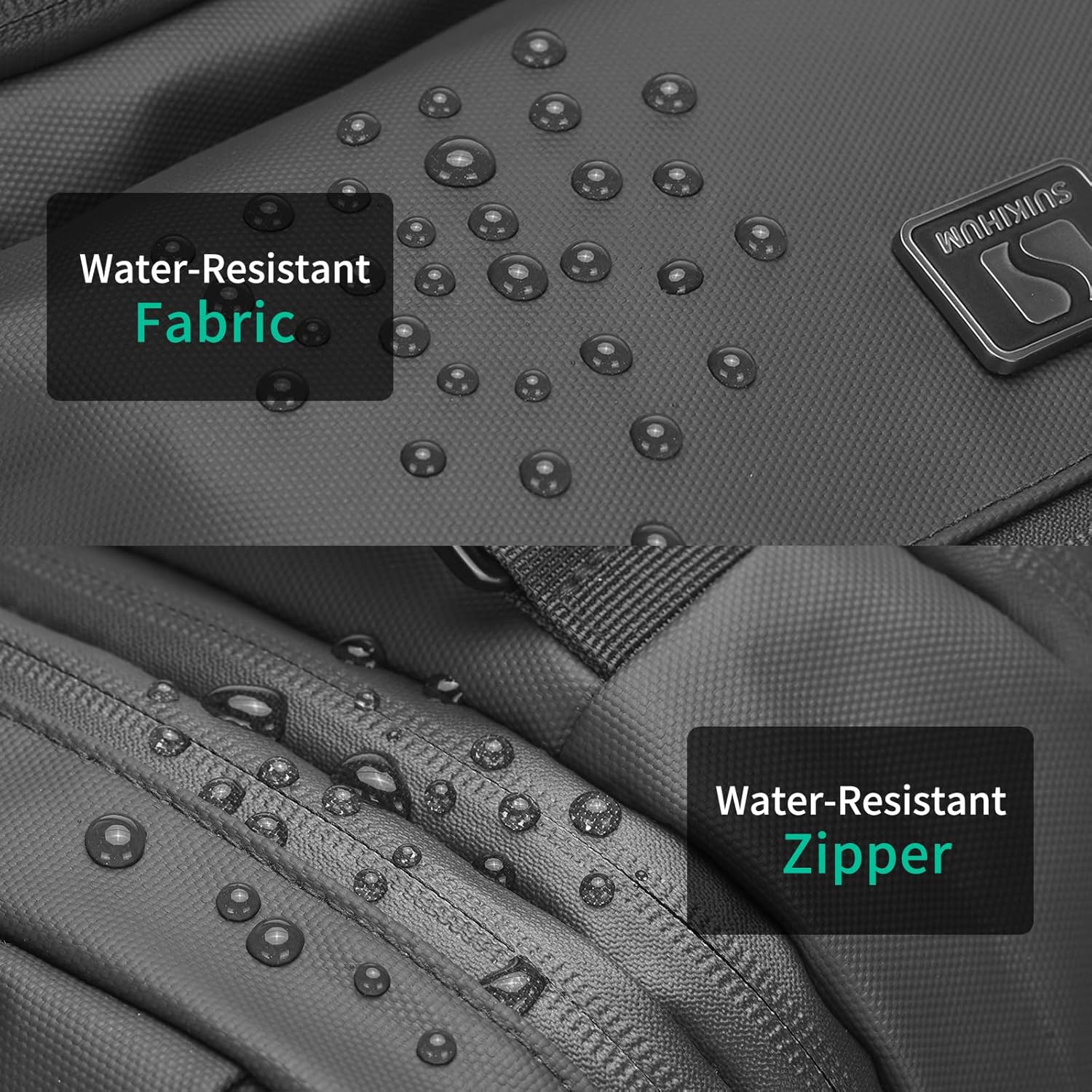 Expandable Business Backpack with 17" Laptop Compartment - Waterproof, Airline Approved, 33L-42L Capacity, for Work & Travel, Black - Image 5