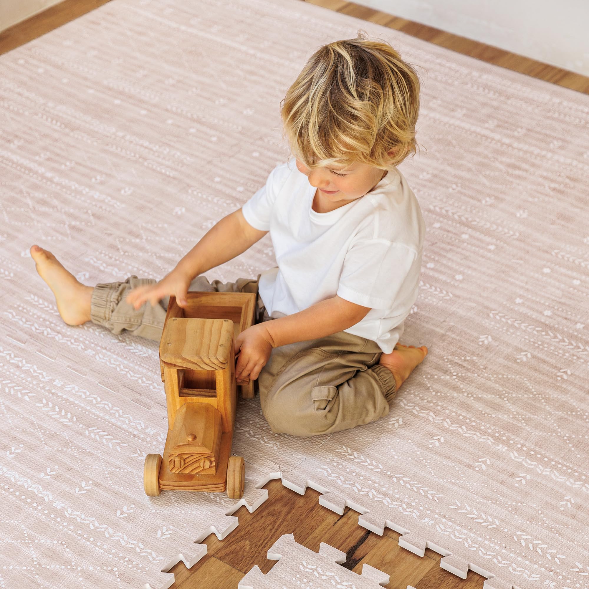 Lillefolk Baby Play Mat for Floor – 4x6ft Dusk | Soft Non Toxic Premium EVA Foam Tiles for Tummy Time, Crawling & Playroom – Waterproof Interlocking