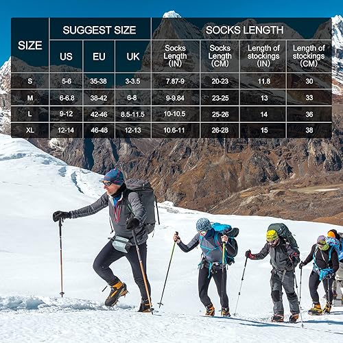 Miniatura 6 de Calcetines térmicos para hombres y mujeres, con batería eléctrica, recargables, 7.4 V, 2200 mAh, hasta 6.5 horas, para esquí al aire libre,