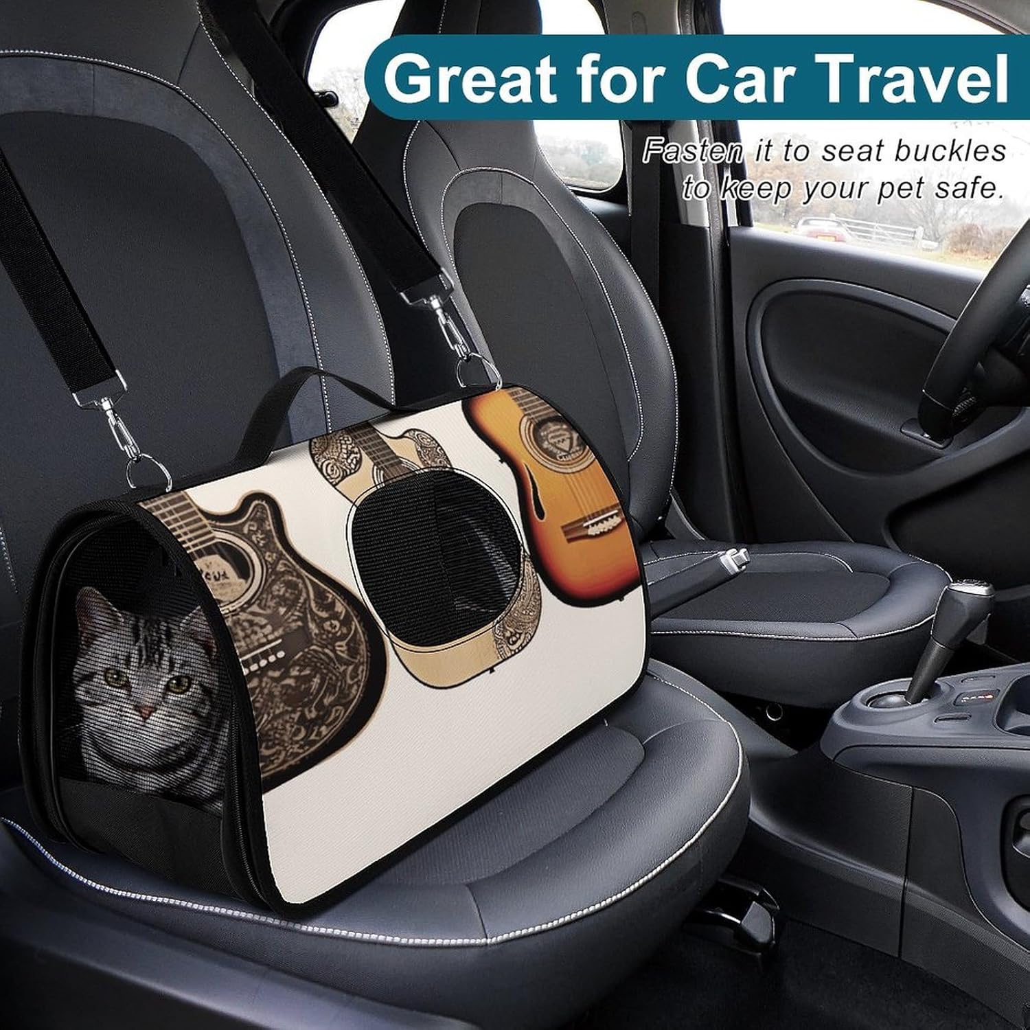 Pet Handbags, Guitar Printed Pet Handbags,folding Pet Bags,new Pet Handbags,universal Pet Handbags, 45X26X23.5cm