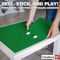Vista 3 de Creative QT - Placas base autoadhesivas para ladrillos de construcción, compatibles con todas las marcas principales, 10.0 x 10.0pulgadas, Verde