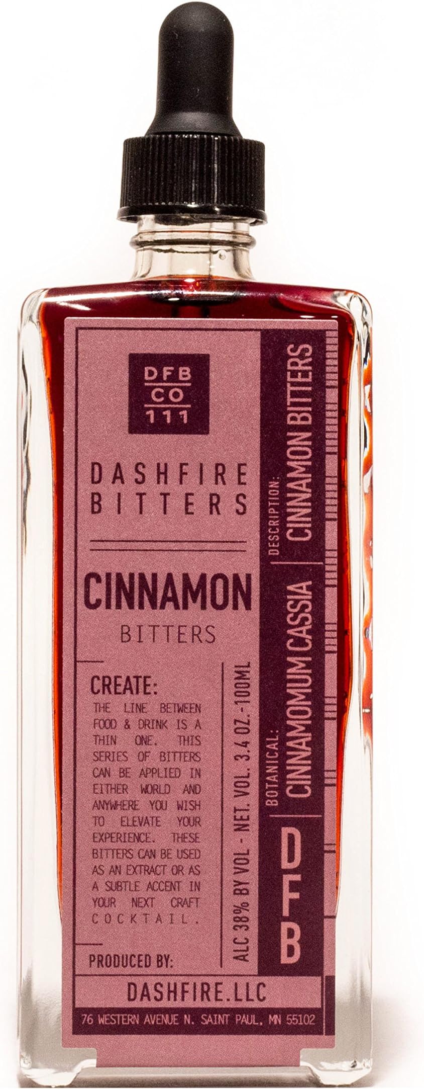 Dashfire Cinnamon Cocktail Bitters 100ml Bottle