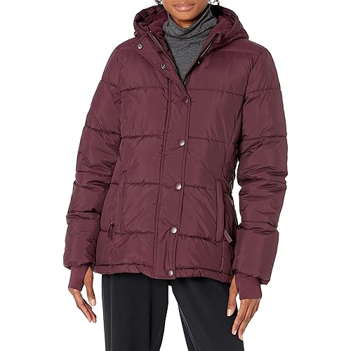Amazon Essentials Women's Heavyweight Quilted Long-Sleeve Hooded Puffer Coat (Available in Plus Size)