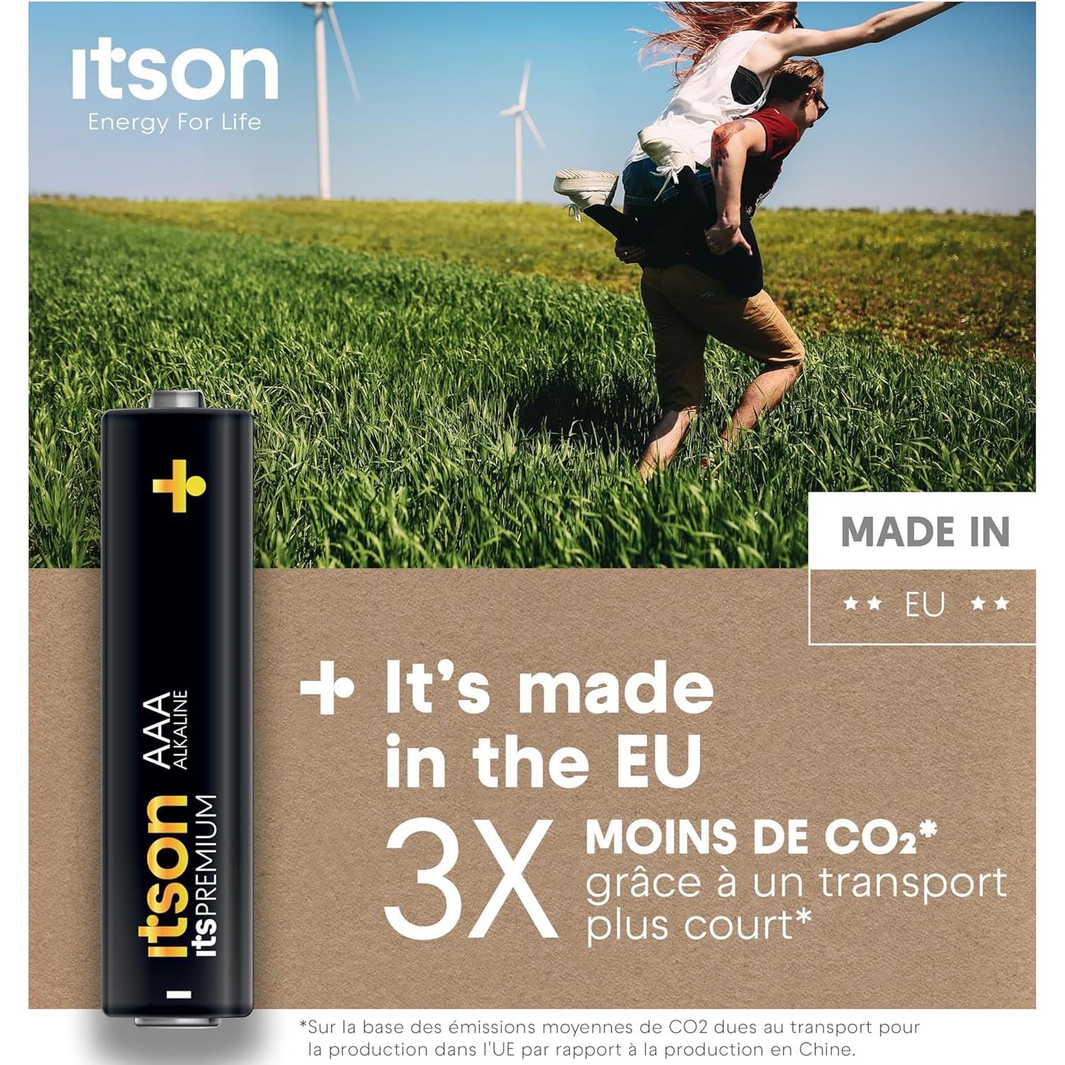 ITSON Pack de 6 x 10 Piles Alcalines LR03/AAA 1,5V itsPREMIUM