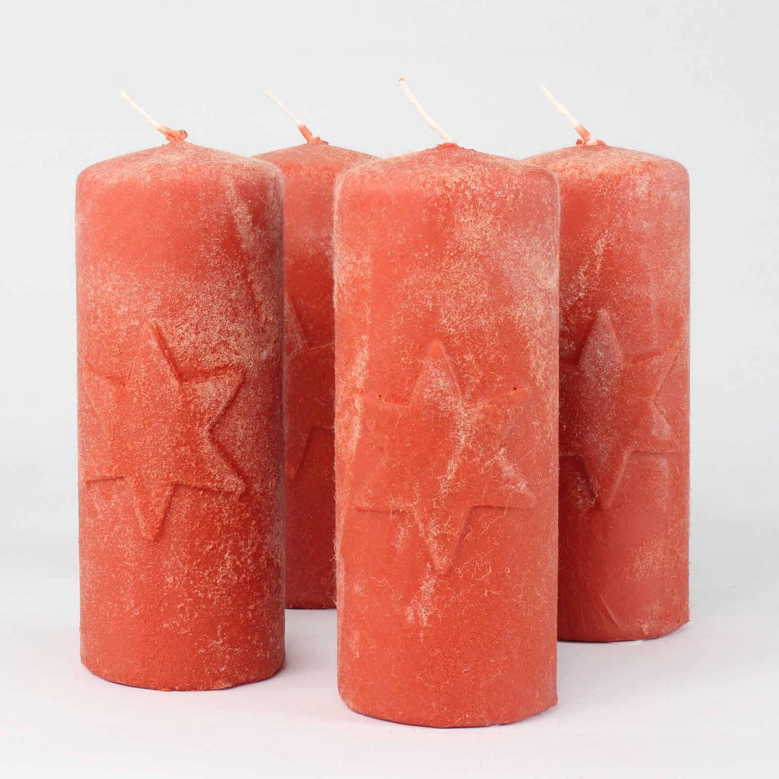 Candele candele dell' Avvento Candele Mika, 4 PZ. 150/60 mm Terra Arancione