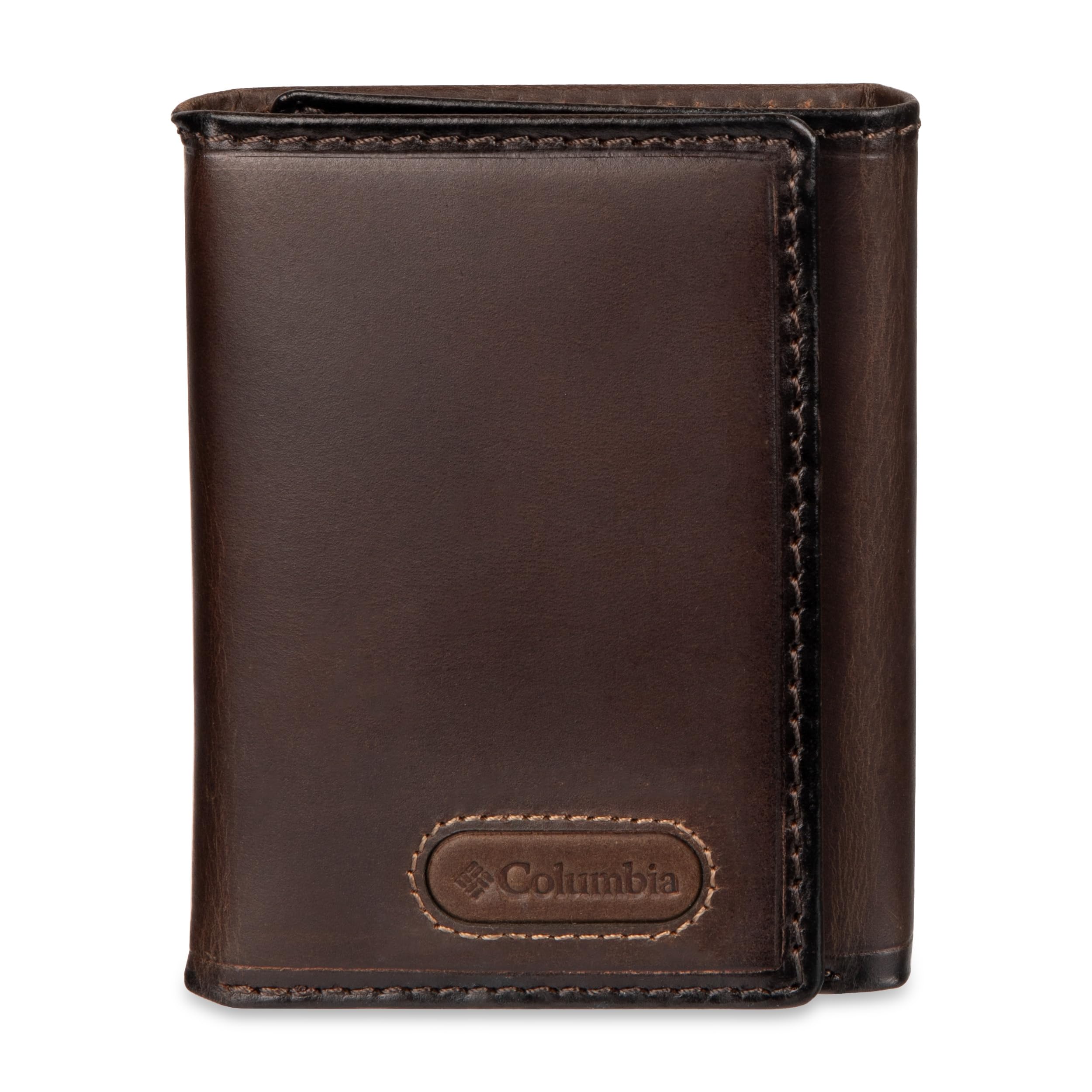 Dockers Mens Extra Capacity Slim Profile Trifold Wallet with Multiple Card Slots and ID Window