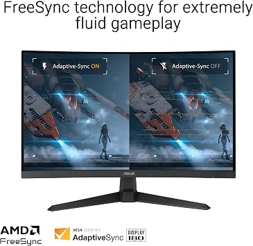 ASUS TUF Gaming VG27VQ3B 27 Inch 1080p 180Hz HDR Curved Gaming Monitor