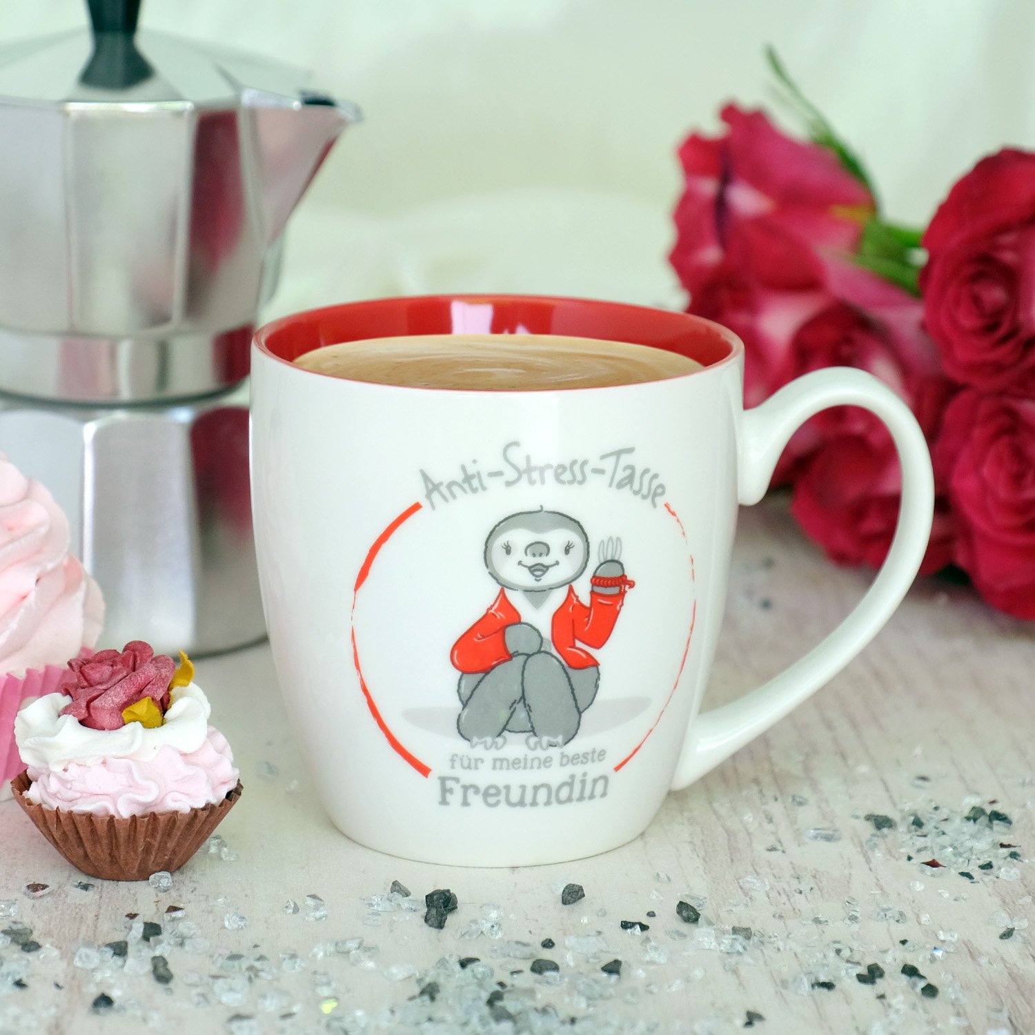 Gruss & Co Anti-Stress-Tasse Motiv "Freundin" – Bild 2