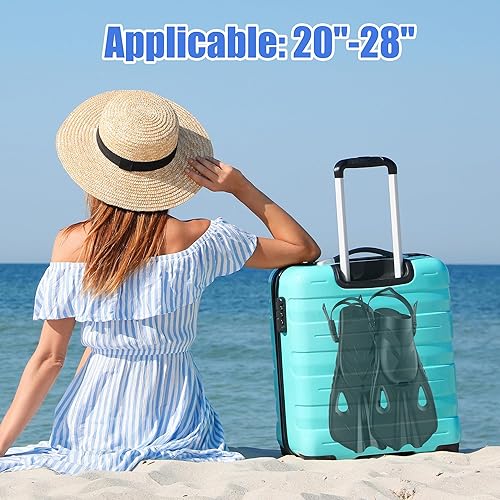 Miniatura 7 de Aletas de esnórquel, aletas de natación, tamaño de viaje, cortas, ajustables, para esnórquel, buceo, adultos, hombres y mujeres, aletas de natación