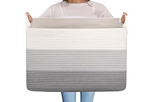 OIAHOMY Extra Large Blanket Storage Basket