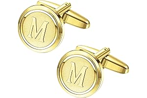 Initial Gold Cufflinks for Men