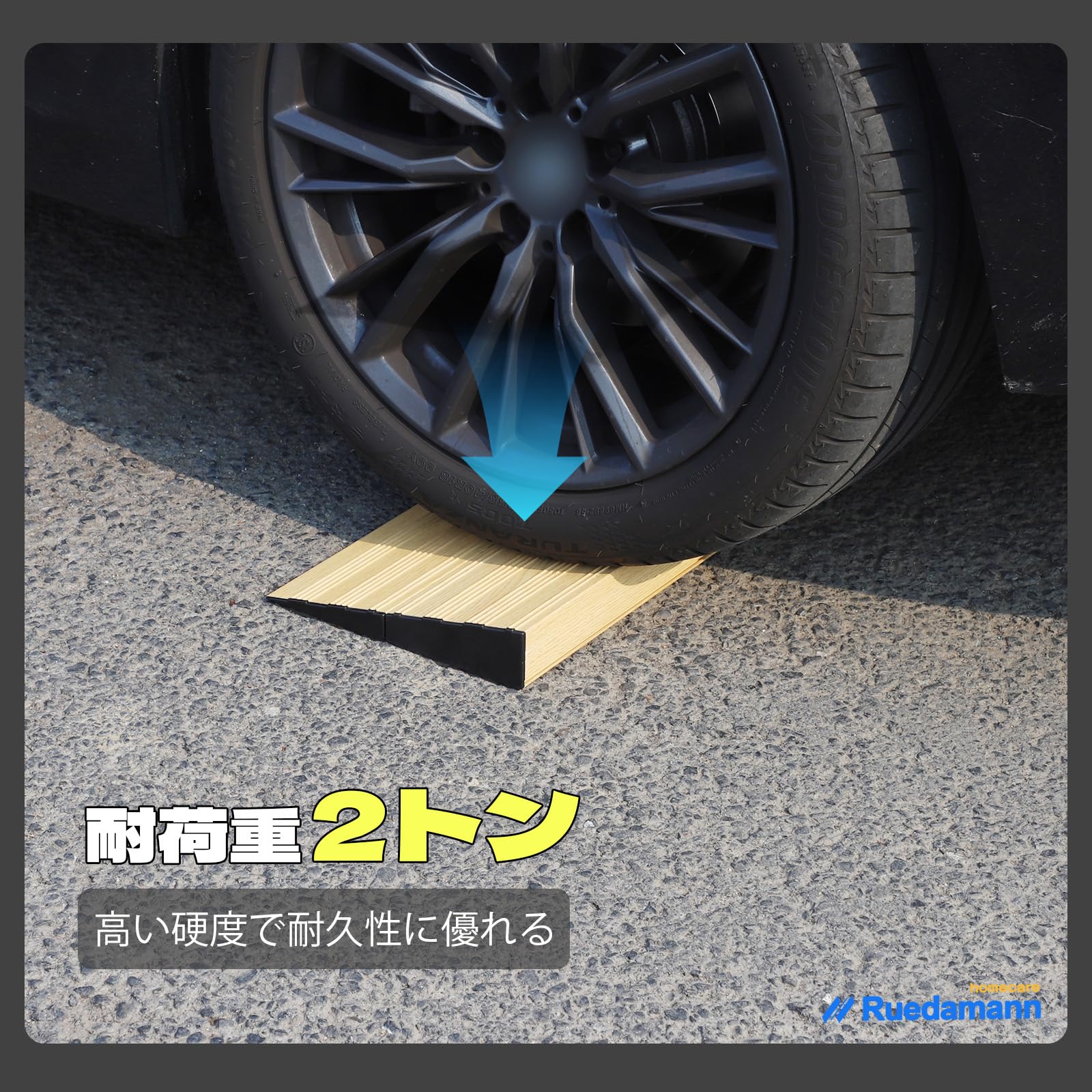 Amazon.co.jp: Ruedamann 段差スロープ 高さ2.5cm 耐荷重2000kg 軽量