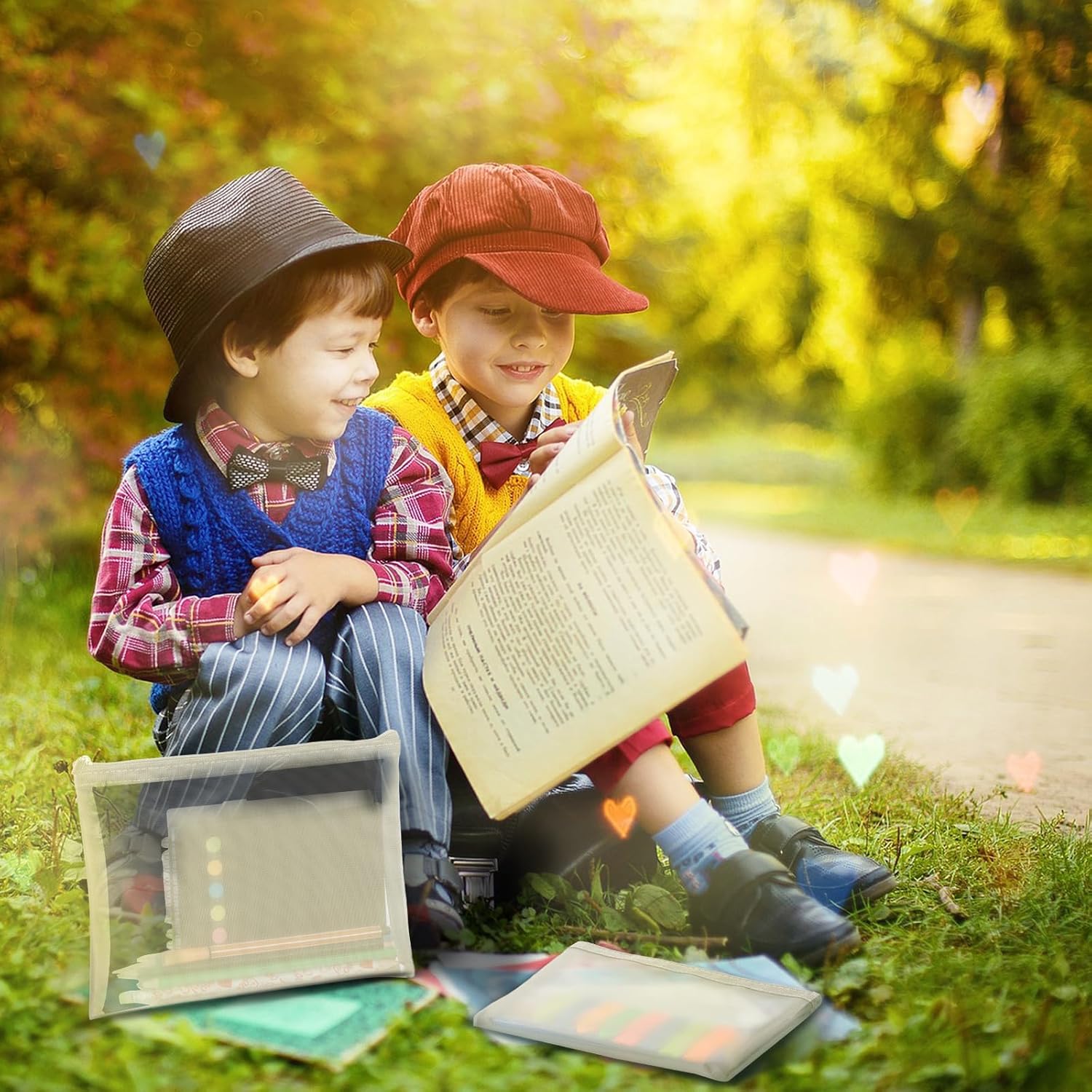 6 Pieces Mesh Makeup Bags Mesh Cosmetic Bag Portable Travel Organizing Zipper Pouch Toiletries Makeup Pouches for Home Office Travel Accessories - Image 6