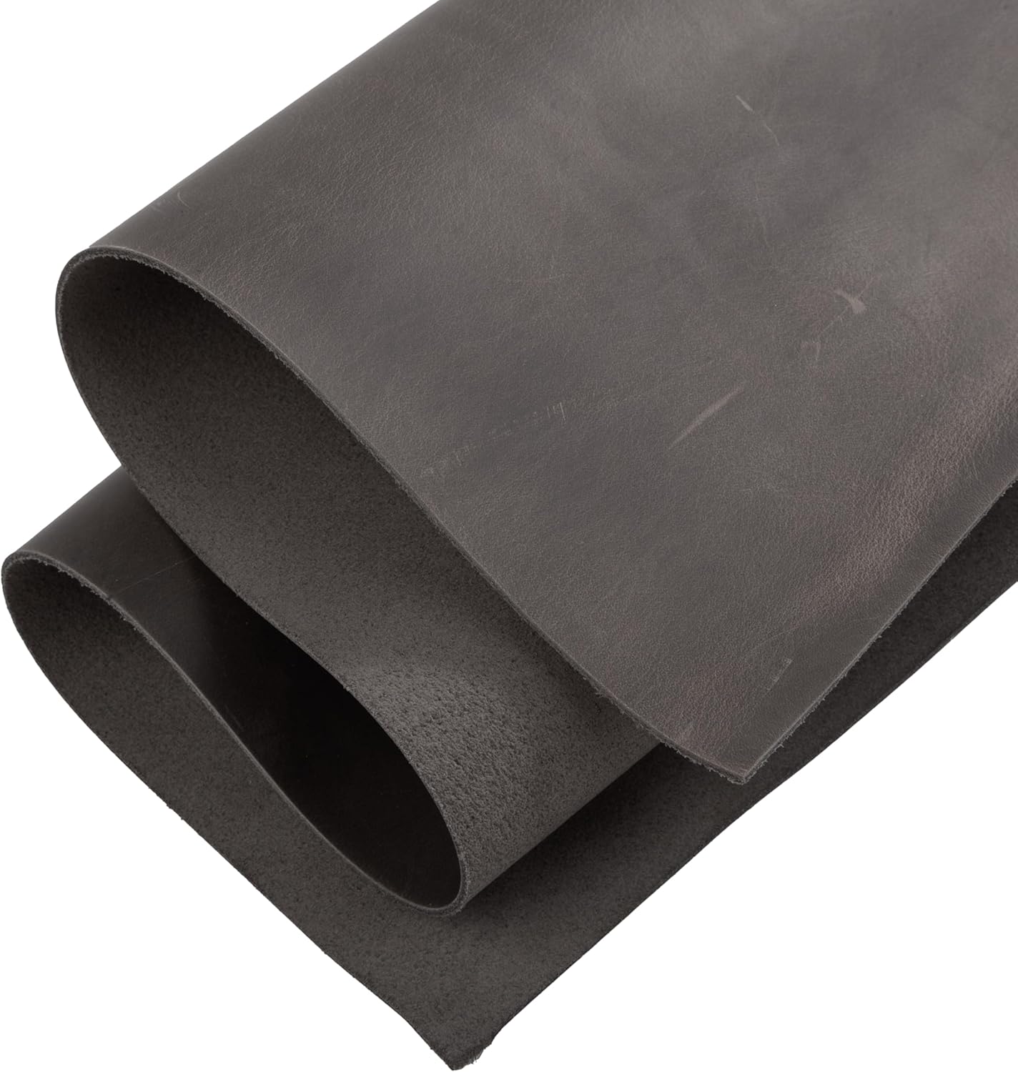 Shkira 12''X24'' Genuine Light Gray Leather Sheets for Crafts - Square - 2.0MM Thick Genuine - Thick Cowhide Pieces Square - Leather Sheet for Arts