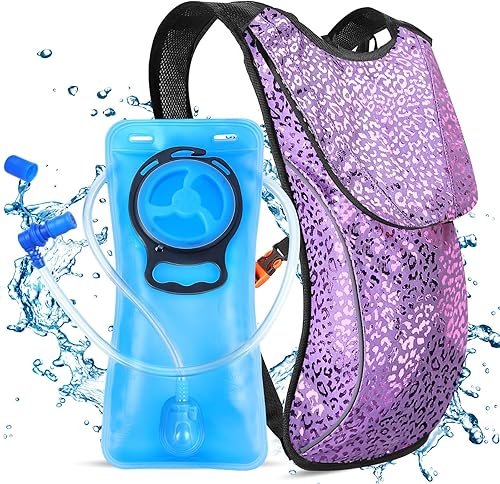 Rave Hydration Pack, Hydration Backpack with 2L Hydration Bladder, Festival Essential Water Backpack for Hiking, Running, Cycling, and Music