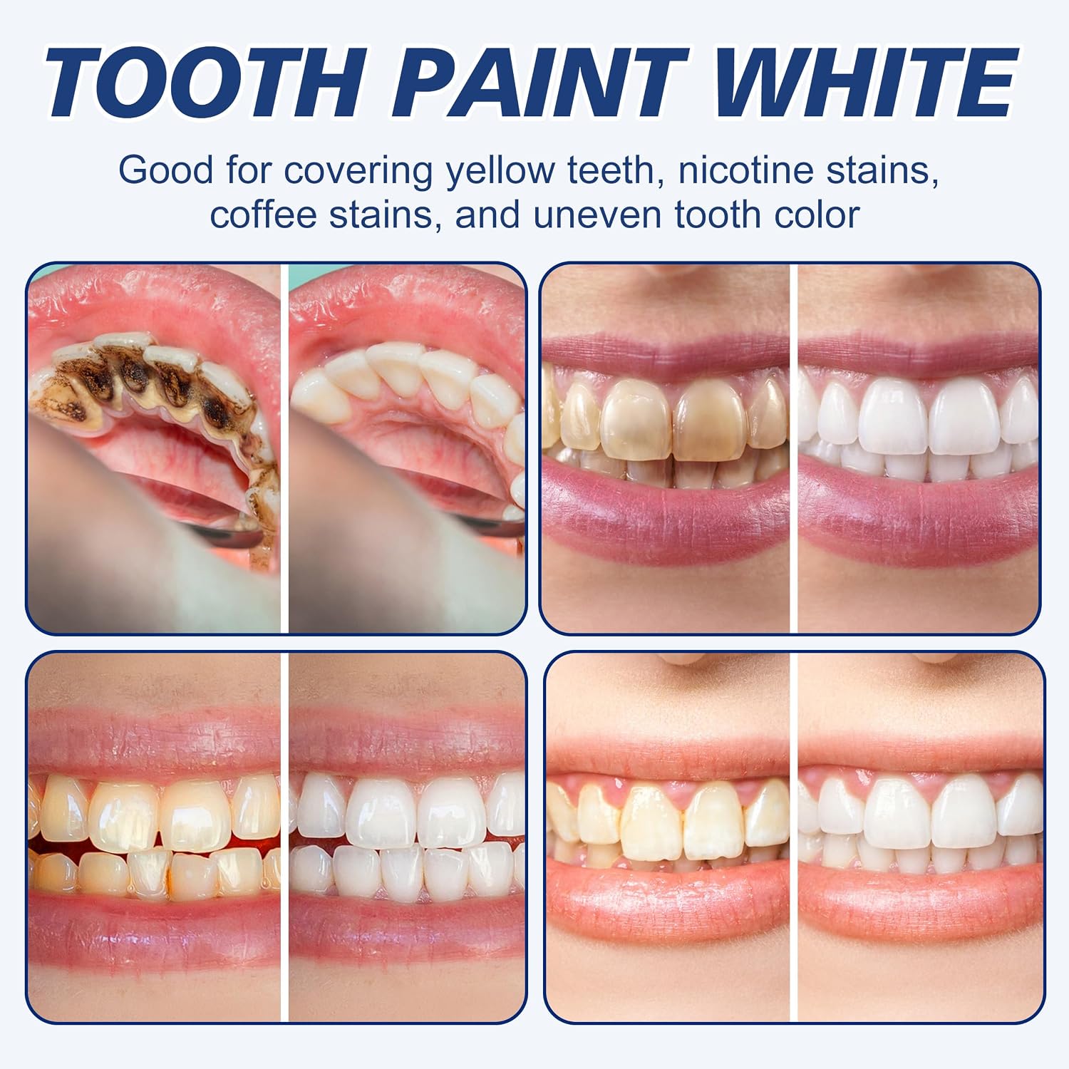 Tooth Paint White, Covers Stains with Natural Color, Gentle Enamel Care image 2