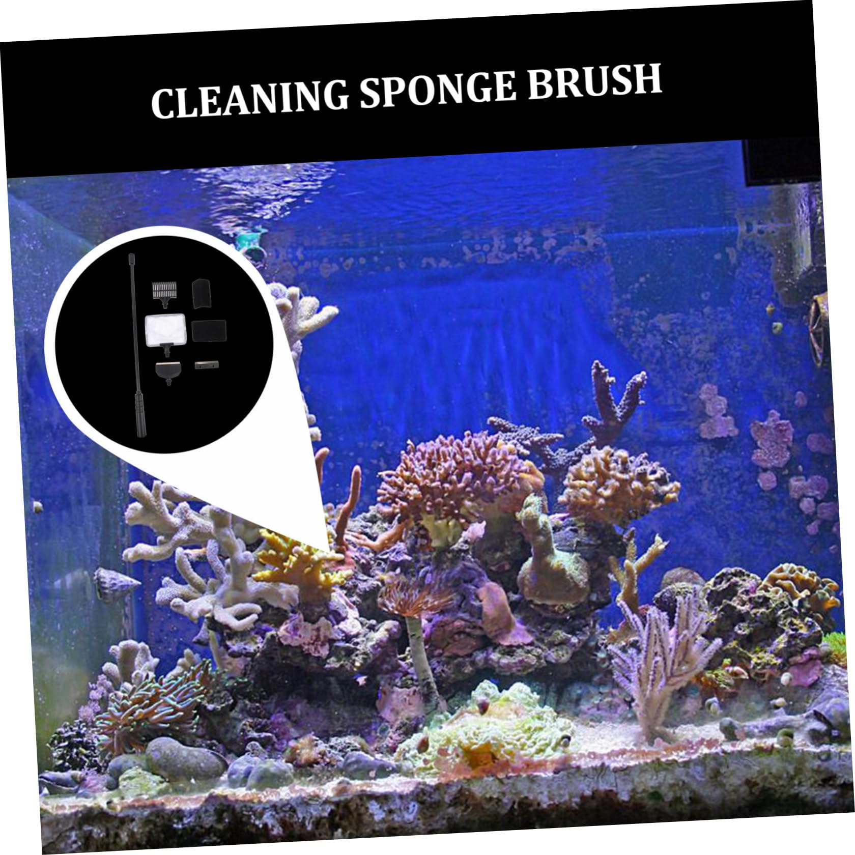 UPKOCH 2 Sätze Aquarium Reinigungsset Fischbehälter Reinigungswerkzeug mit Teleskopstange Einfache Handhabung und Robuste Materialien für Mühelose Pflege Aquariums
