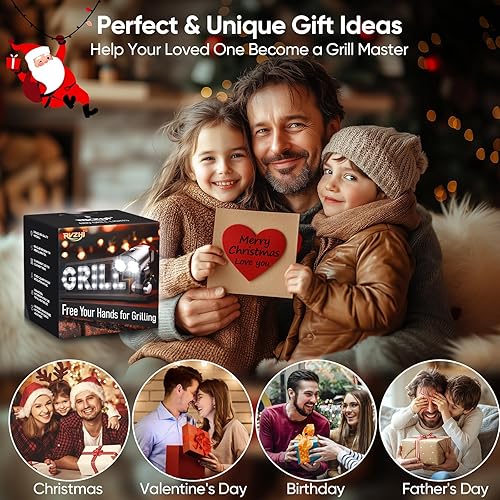 Miniatura 2 de RVZHI Luz de parrilla para barbacoa al aire libre luz LED súper brillante con dos brillo ajustables, material mejorado resistente al calor,