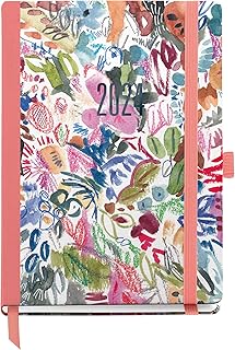 Miquelrius - 2024 Annual Diary Day to View Diary Size Journal 122 x 168 mm Hardback Cover Stitched Cover Rubber Closure Sp...