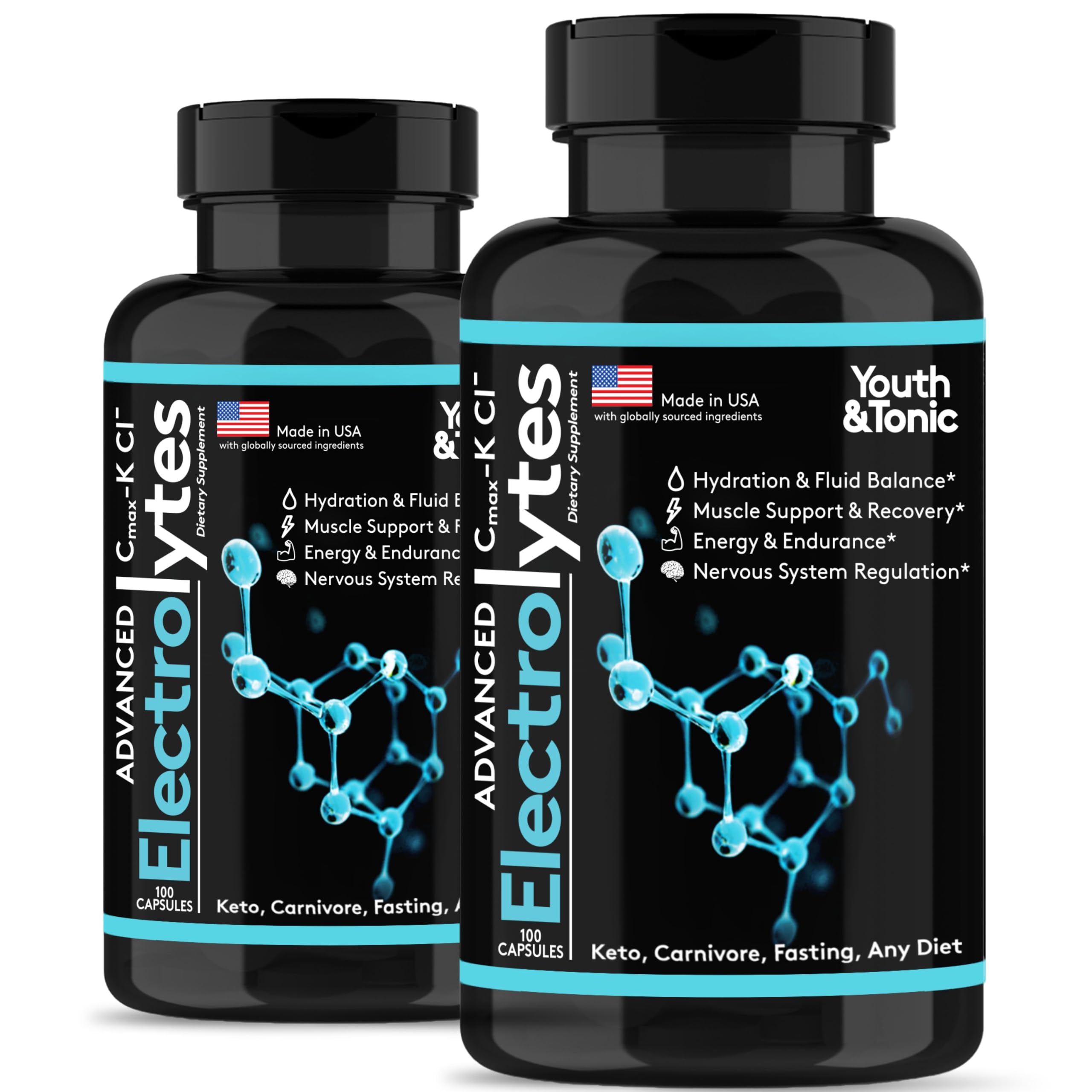 Youth & Tonic Advanced Electrolyte Pills 100 Caps, Hydration, Sweat, Sport — Amazon image 10