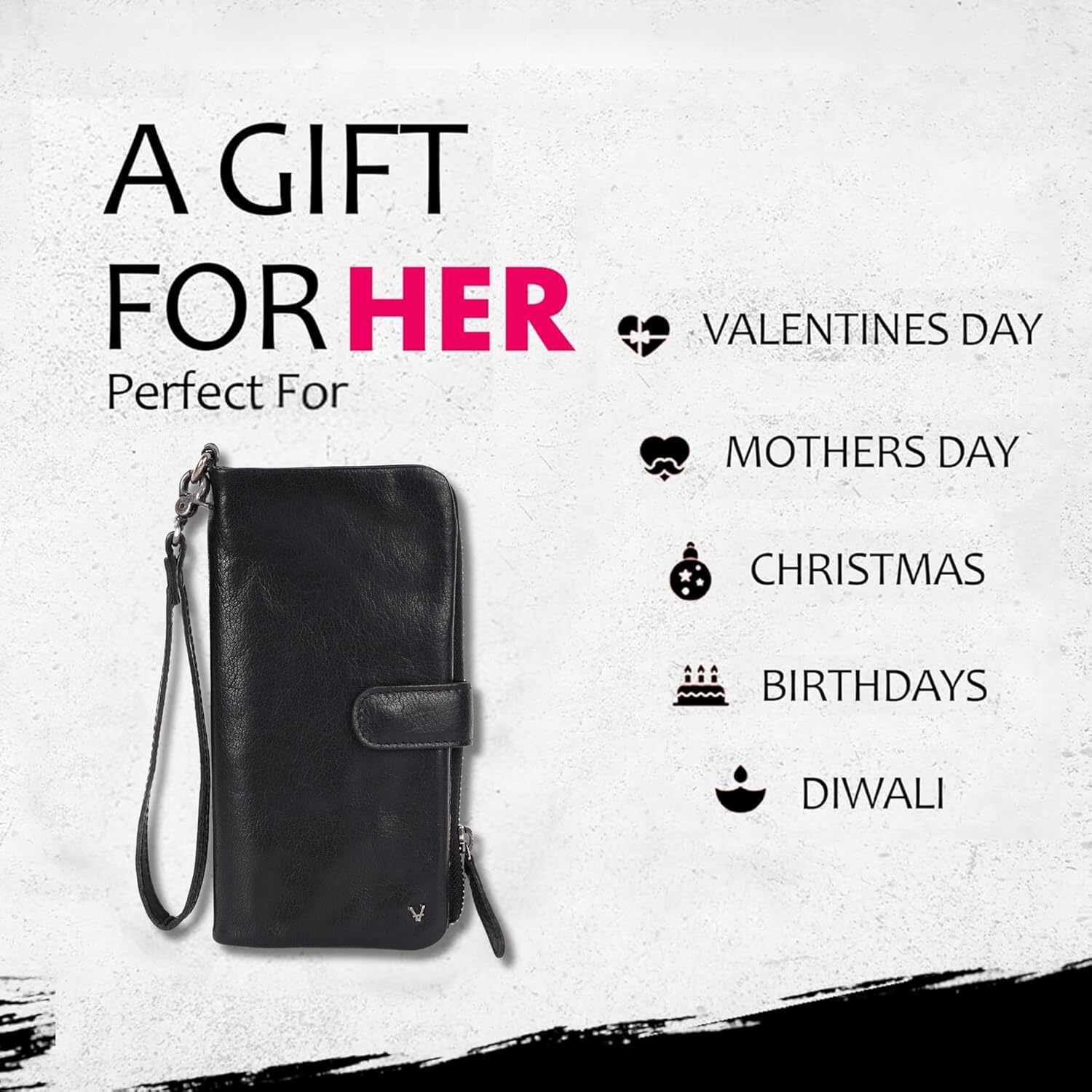 Genuine Leather Wallets for Women, Small Wallet for Ladies Zipper Coin Purse Credit Card Holder with detachable wristlet (Black) - Image 5