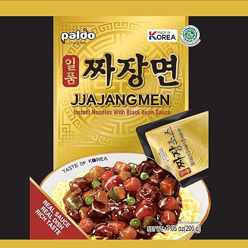 Miniatura 4 de Paldo Jjajangmyeon, Fideos Chajang instantáneos coreanos 7.05 onzas (7.05 onzas (paquete de 8))