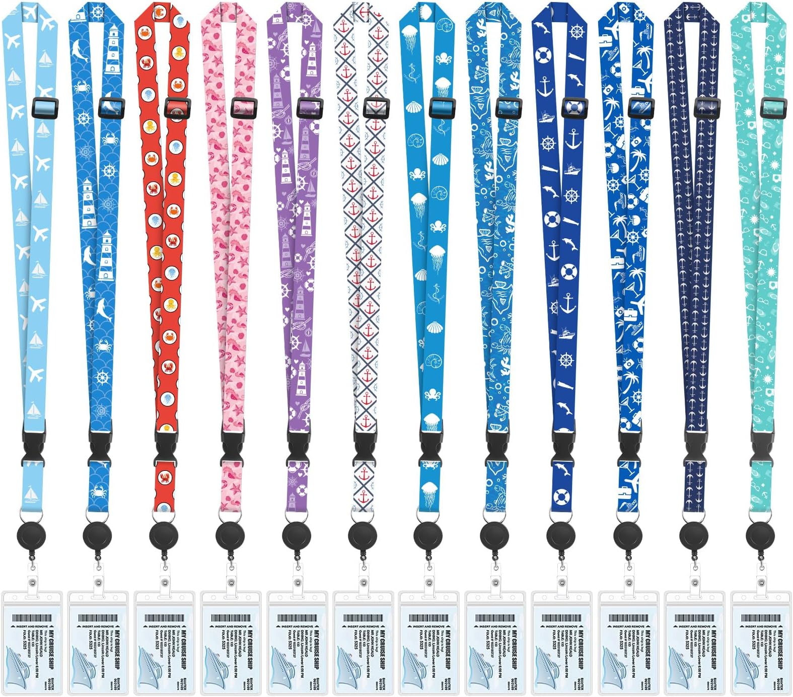 LUMINIPH 5 Pack Cruise Lanyards With Ocean Creature Design, Cruise Ship Lanyards - View #8