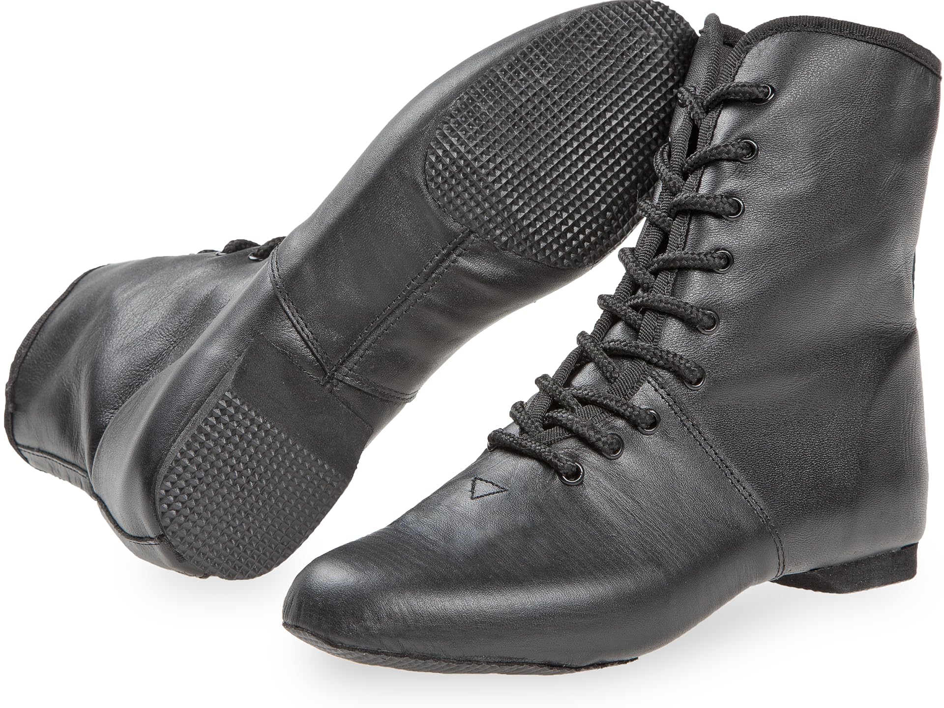 Diamant Mittelhoher Gardestiefel 9-Loch in Leder mit geteilter Gummisohle und 10mm Absatz