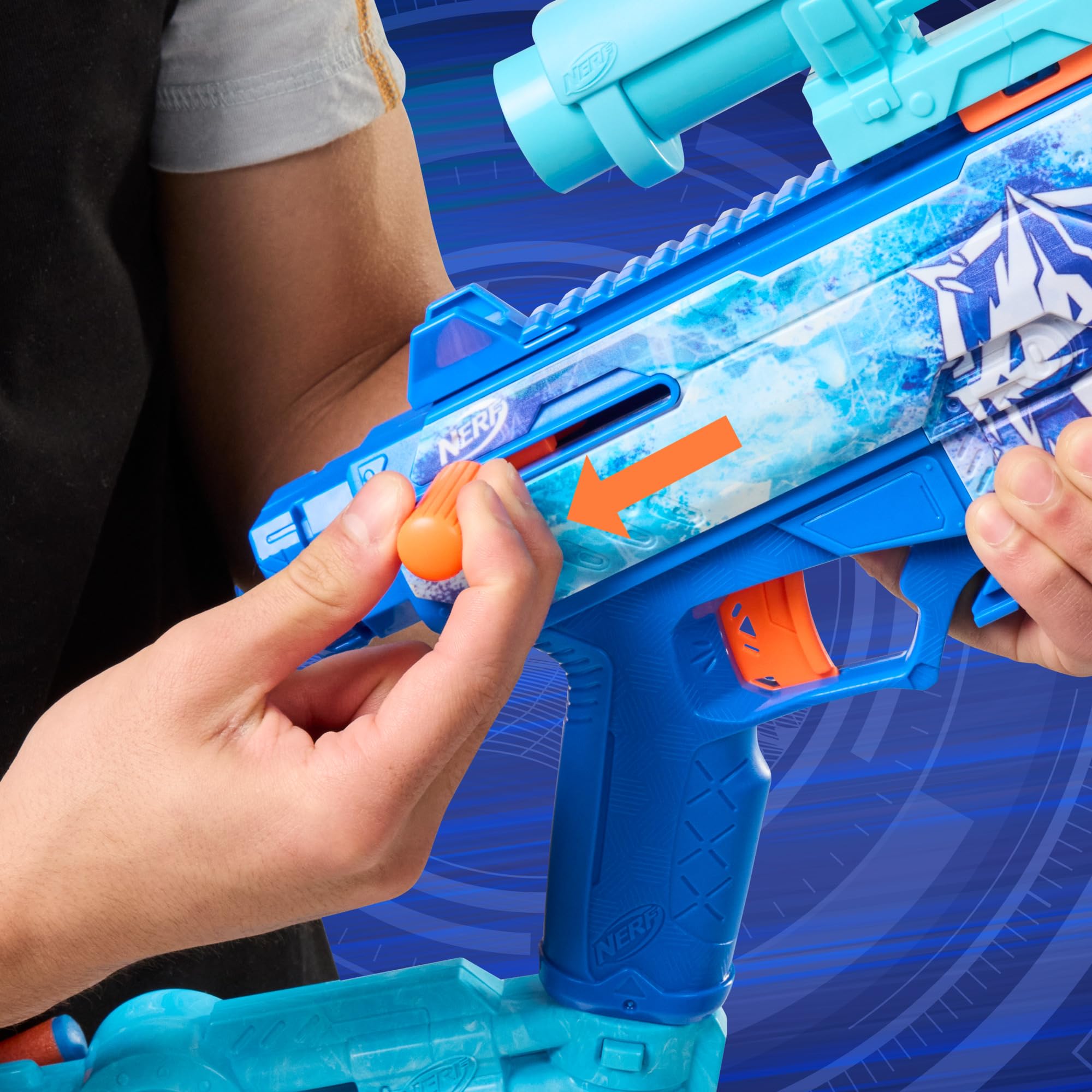 Nerf Wyrzutnia Loadout FrostFusion i 30 Strzałek N1