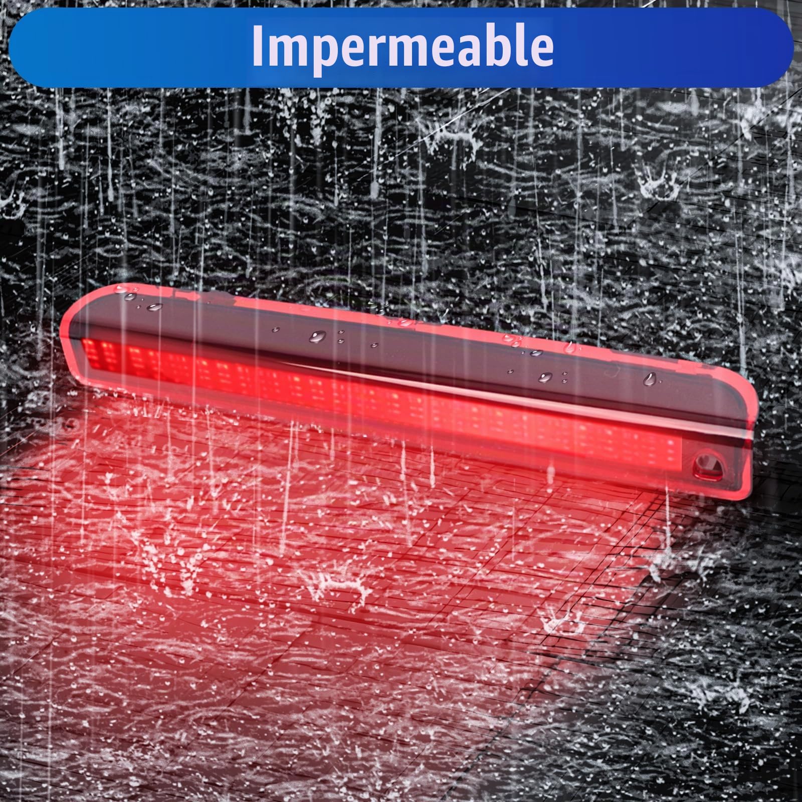 Lámpara LED de luz de freno de tercera parada de cola alta MASO Tercera luz trasera de freno de montaje alto 1 pieza 265900006R (lente roja), 2008-2016 Compatible con Renault Megane MK III Hatchback