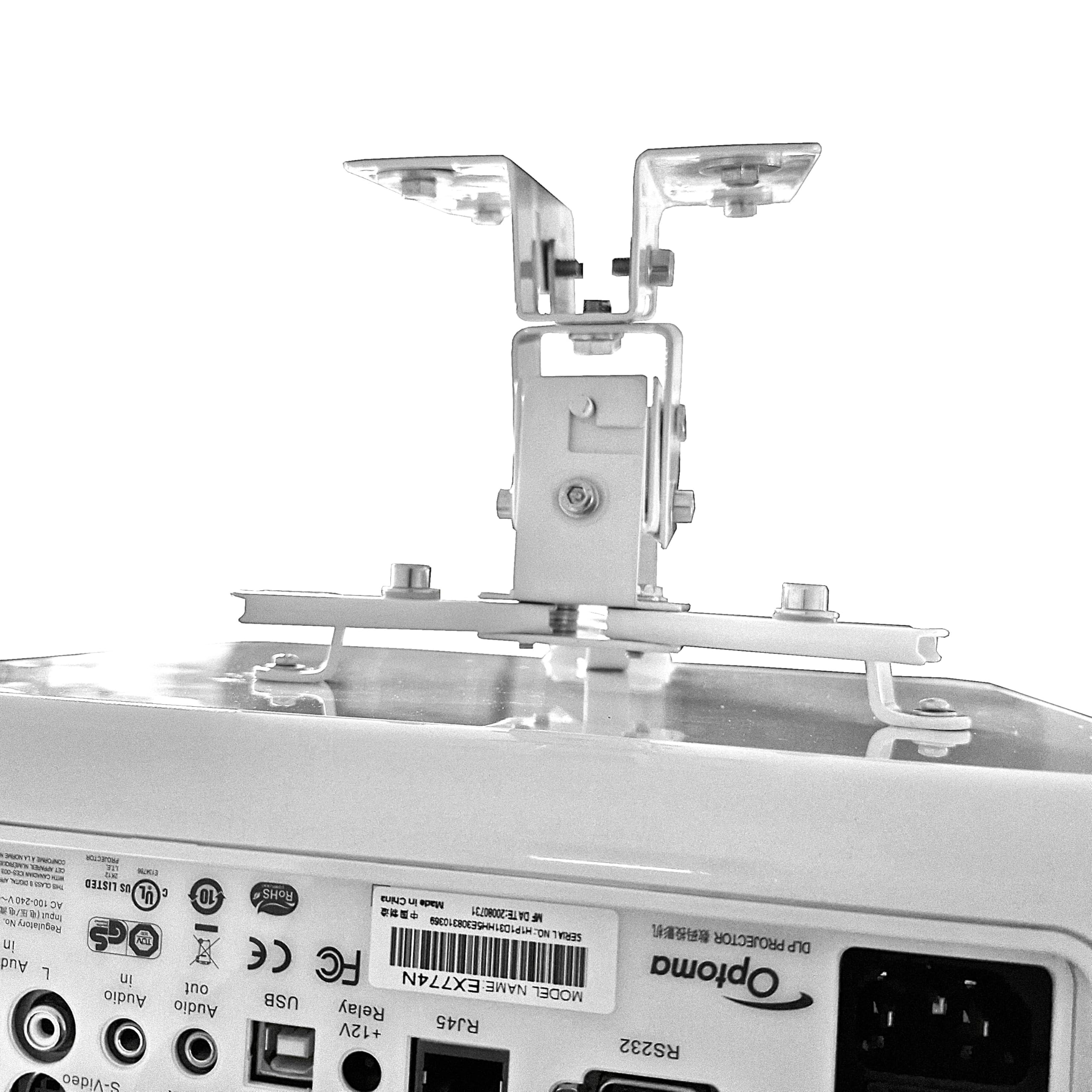Beamer Deckenhalterung für Optoma ZH430UST, HZ146X-W, ZH350, ZH350ST Projektorhalter für Deckenmontage, präzise vorbereitet für Heimkino-Anwendungen (Für Optoma ZH430UST, HZ146X-W, ZH350, ZH350ST)