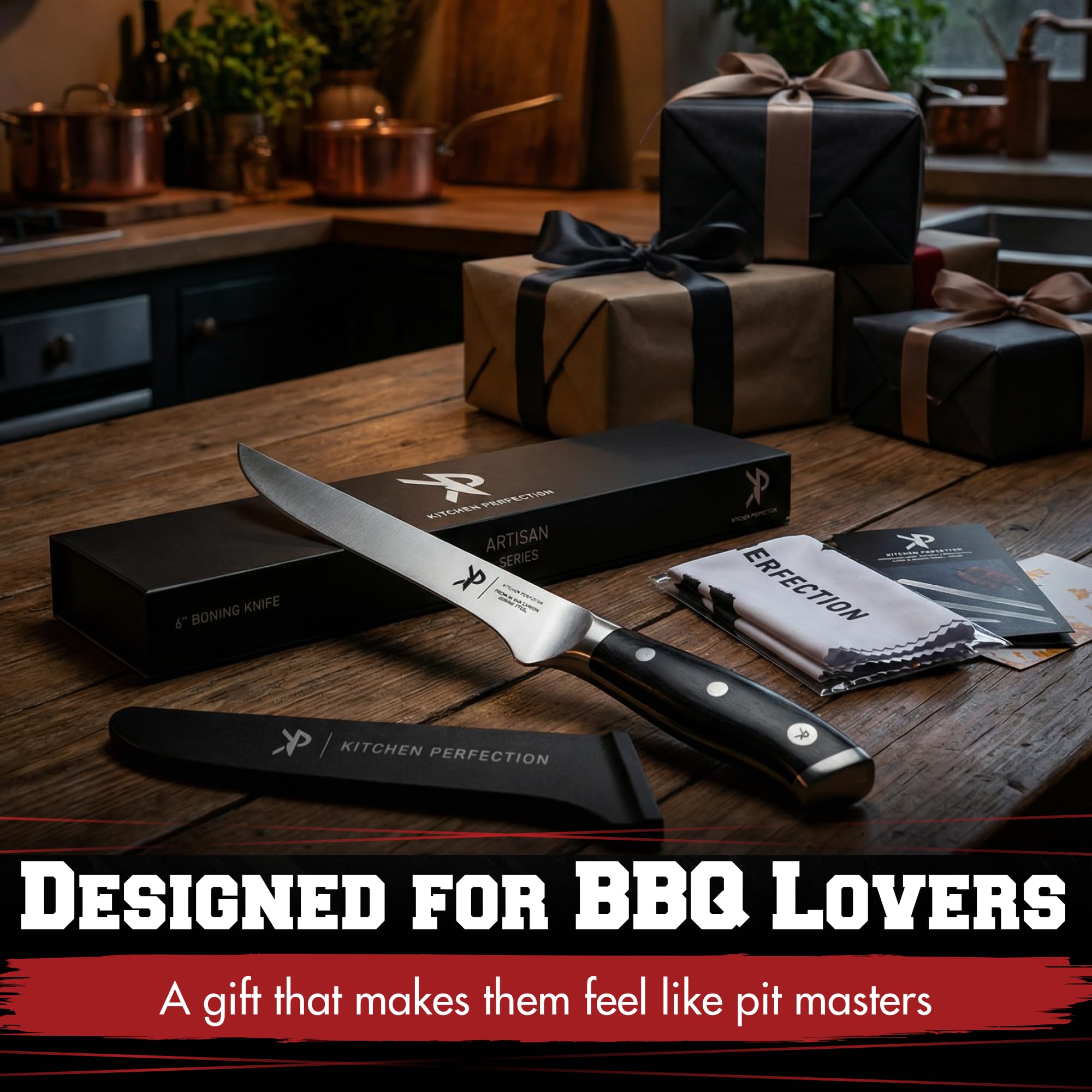 Kitchen Perfection 6" Boning Knife - Precision Meat Cutting -6 Kitchen Perfection 6" Boning Knife - Precision Meat Cutting -6
