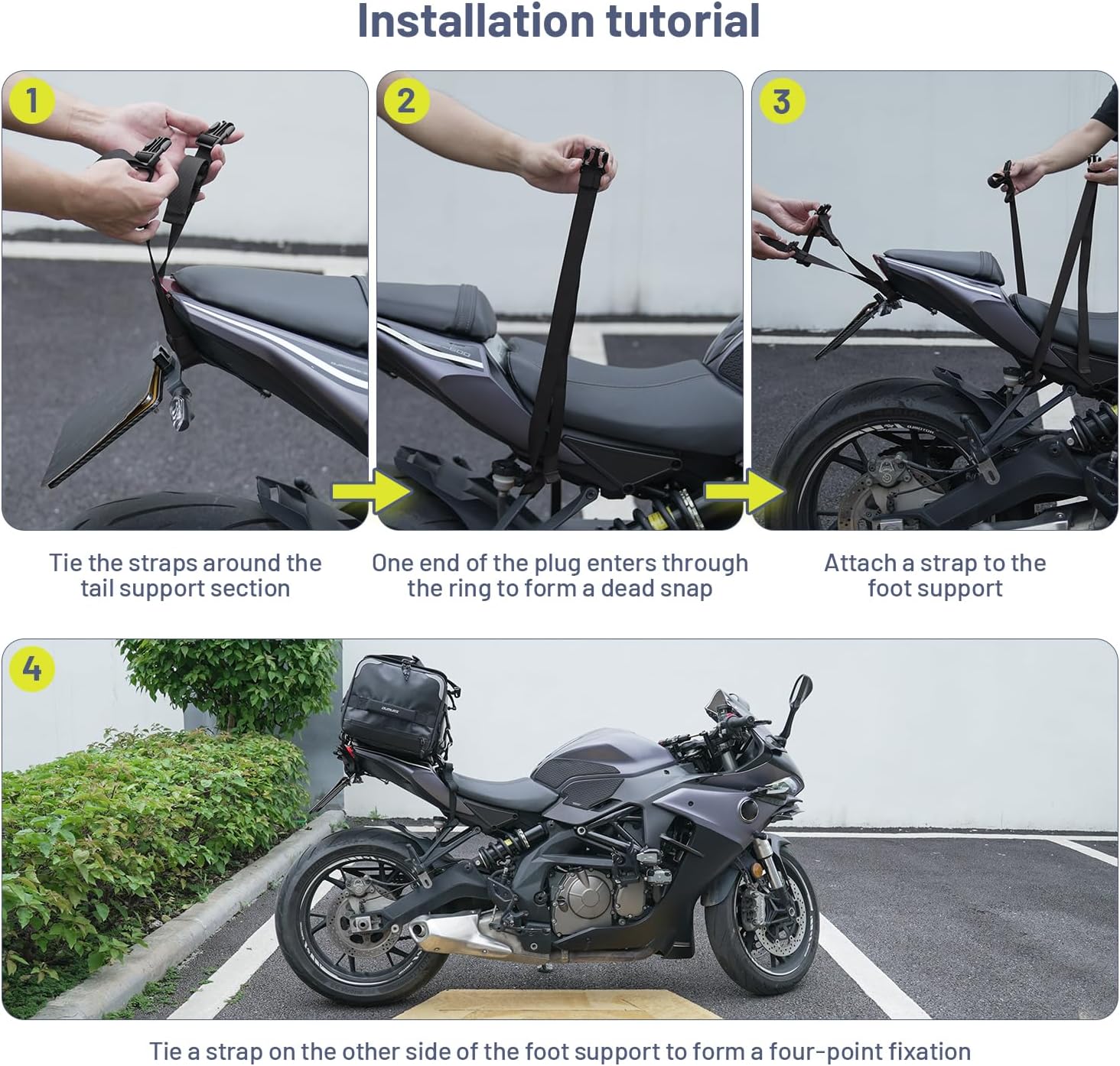 45-60L Expandable Waterproof Motorcycle Tail Bag with Rain Cover & Strap, Reflective All-Weather Trunk Rack Bags, Dual-Use Backpack for Large Capacity Storage, Motorcycle Luggage Rack Bags