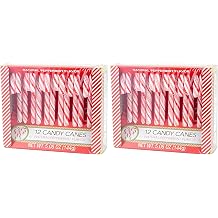 Peppermint Candy Canes 24 Count Two 12-Count Boxes, 10.16 oz Classic Holiday Peppermint Flavor Individually Wrapped Christmas Candy Canes for Stockings, Gifts & Decorations