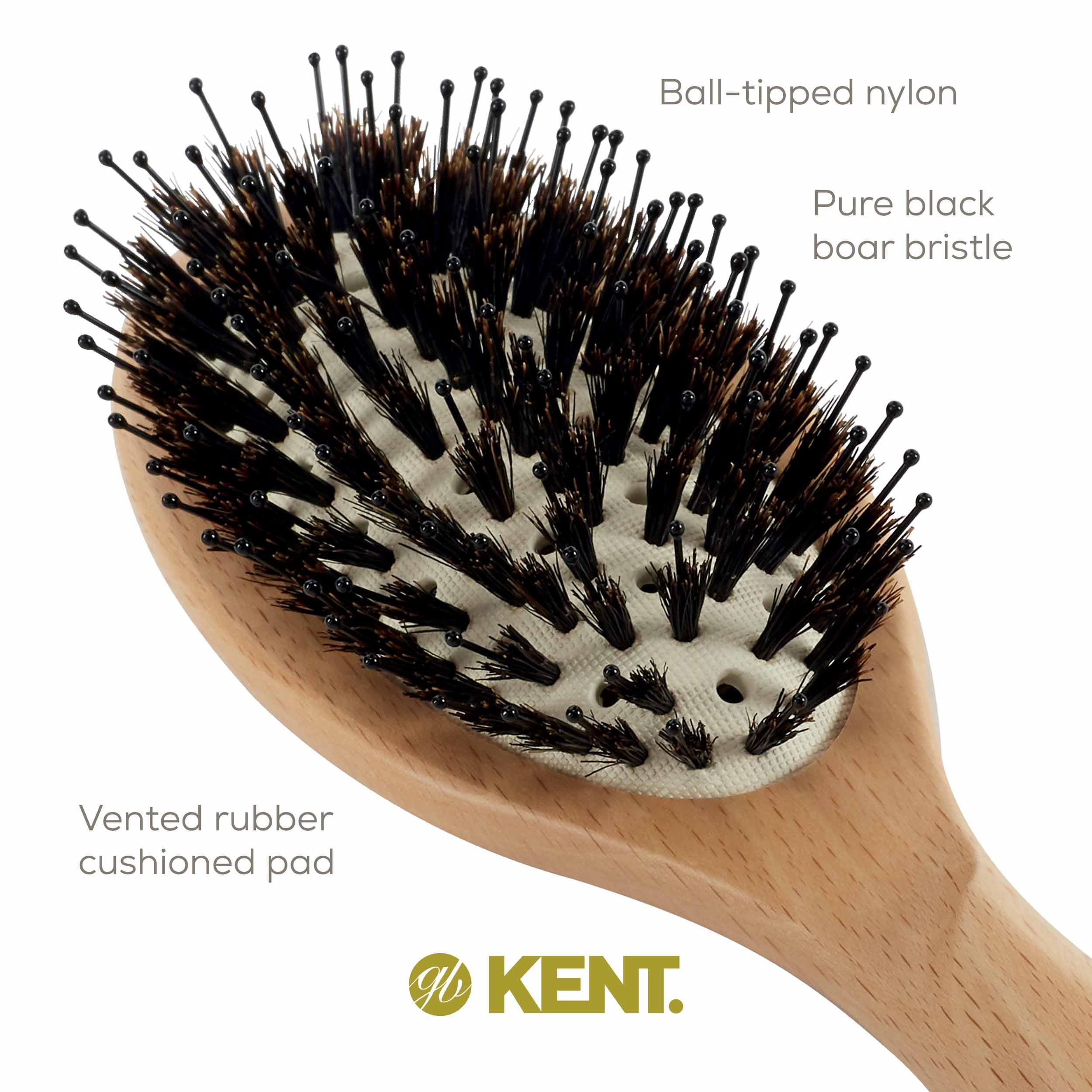 Amazon | GB KENT ヘアブラシ 豚毛 ナイロン ミックス Pure Flow