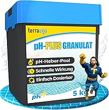 TerraUno pH Plus Granules 5 kg, pH Lifter Pool, Quick Dissolving for Precise pH Raising & Water Quality Improvement, Pool Care