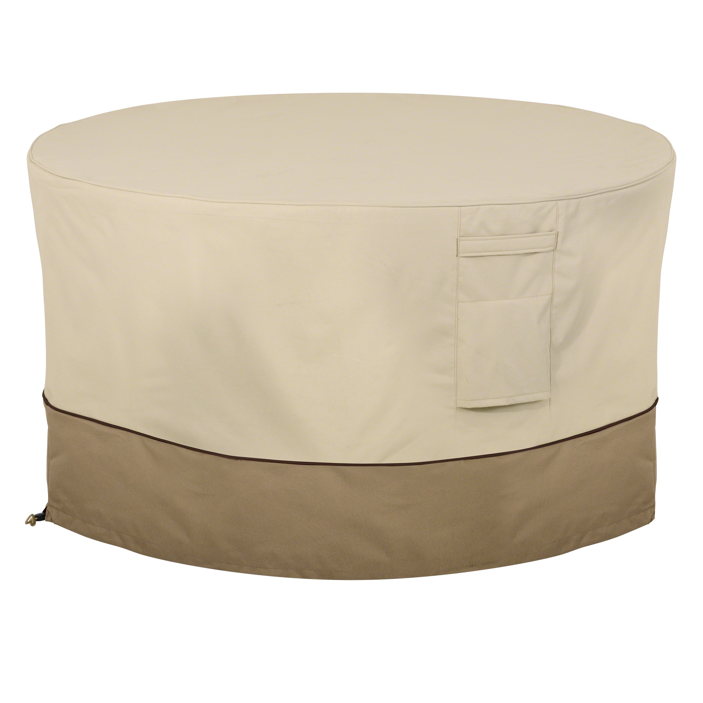 New Classic Accessories Veranda 42" Fire Pit Table Cover - Round, Outdoor Table Cover