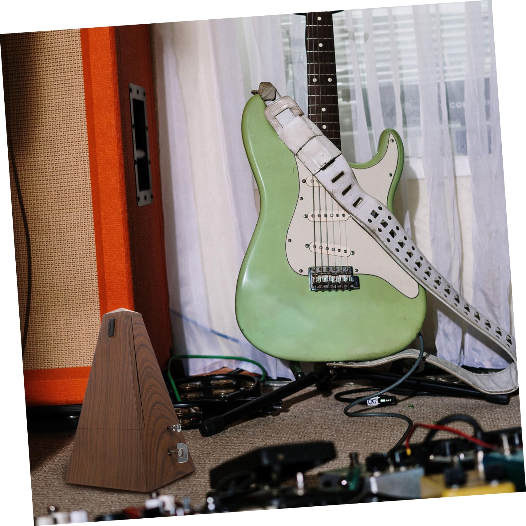 POPETPOP Metrónomo Mecánico de Madera para Principiantes Accesorio Musical para Guitarra Violín Piano y Práctica de Instrumentos