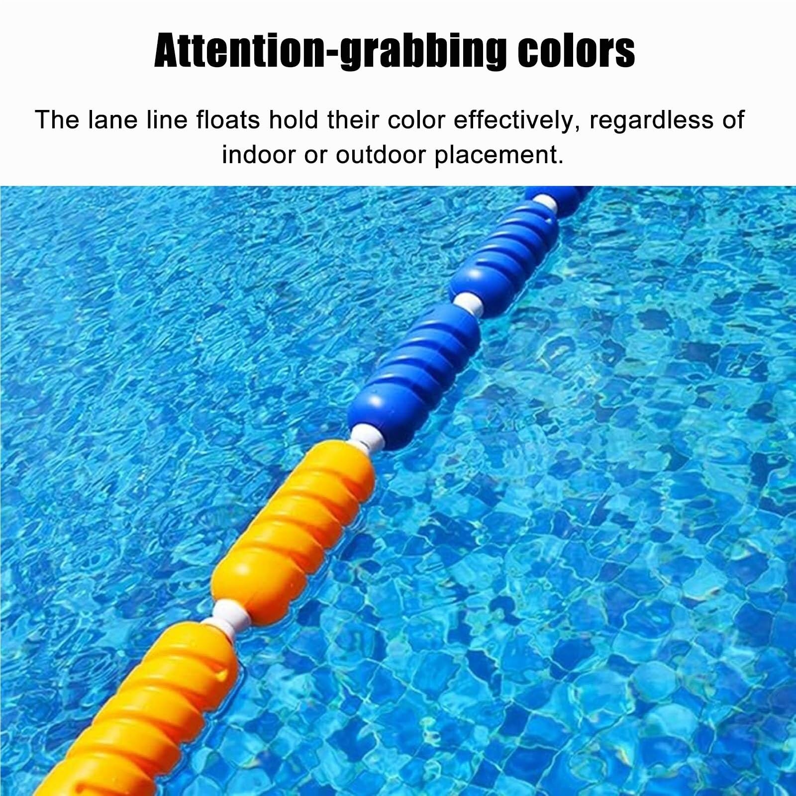 Corda divisoria Professionale per Piscine con Boe e Ganci, Adatta per Piscine Cetit e Kit di Corde di Sicurezza per Il Surf, per Una Divisione Efficace della Piscina.