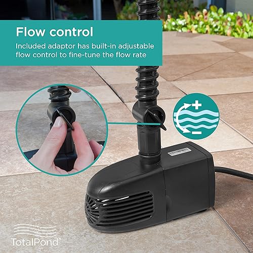 Miniatura 5 de TotalPond Bomba de estanque de 560 GPH, tubo de identificación de 34 pulg