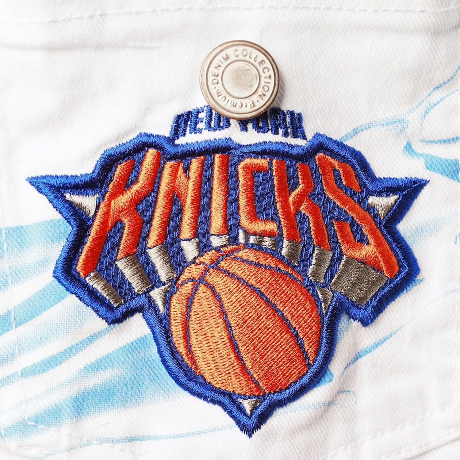 FISLL Men's NBA Team Classic Denim Jacket