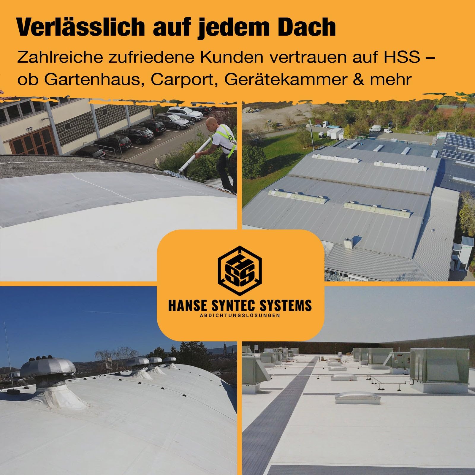 EPDM Dachfolie 1,5mm weiß - Über 50 Jahre Lebensdauer - Wasserdicht, UV beständig mit allen deutschen Zulassungen - Weiße EPDM Dachabdichtung für Carport, Gartenhaus und mehr (3,05m x 1,00m)