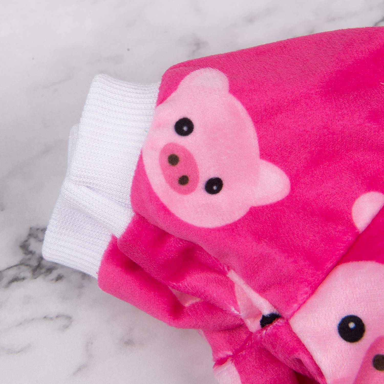 CuteBone Pigiama per cani rosa Tuta Pjs Abbigliamento animali domestici morbido pile