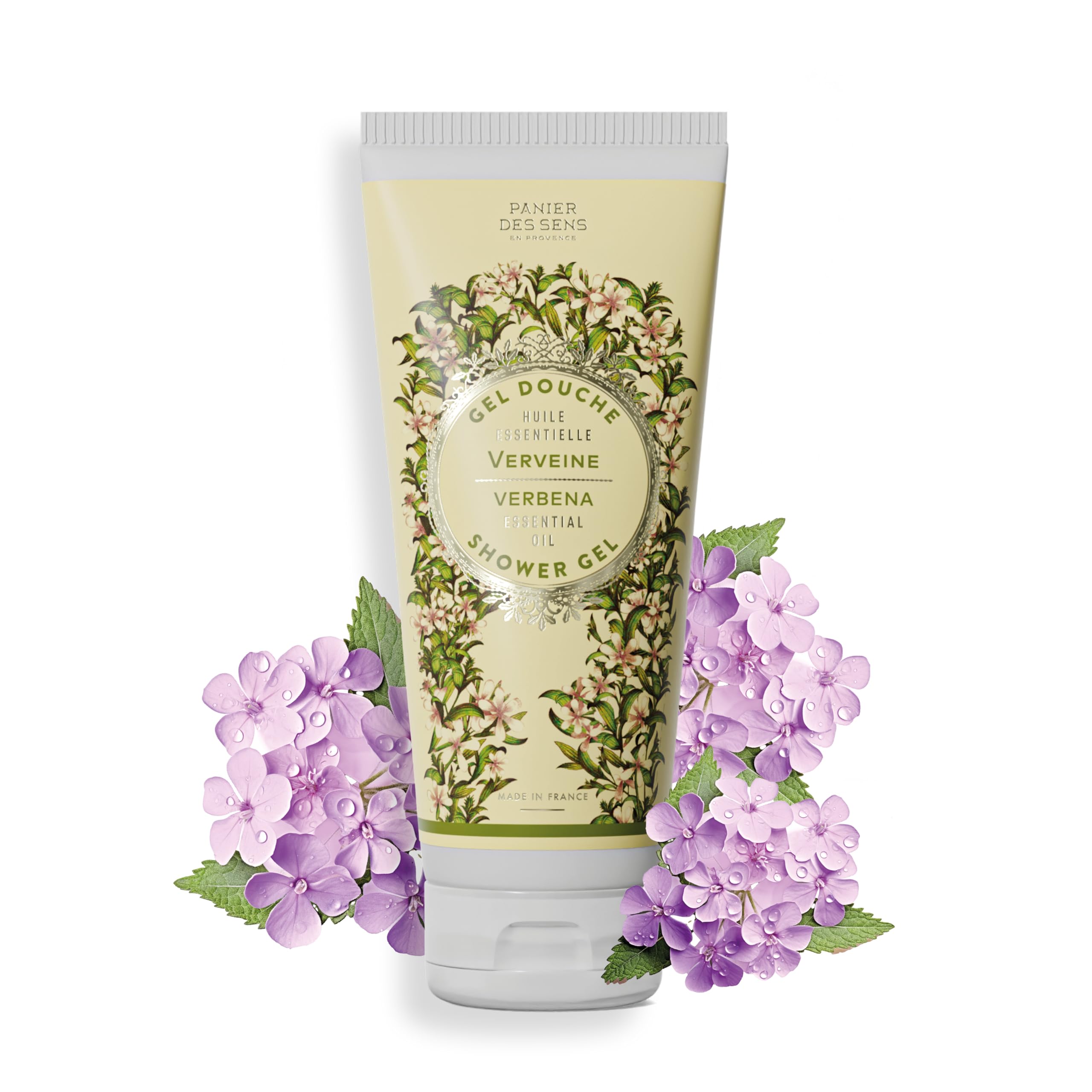 Panier des Sens, Verbena Shower Gel, Body Wash for Women & Men, With Shea Oil, Moisturising Body Wash 96% Natural Ingredients